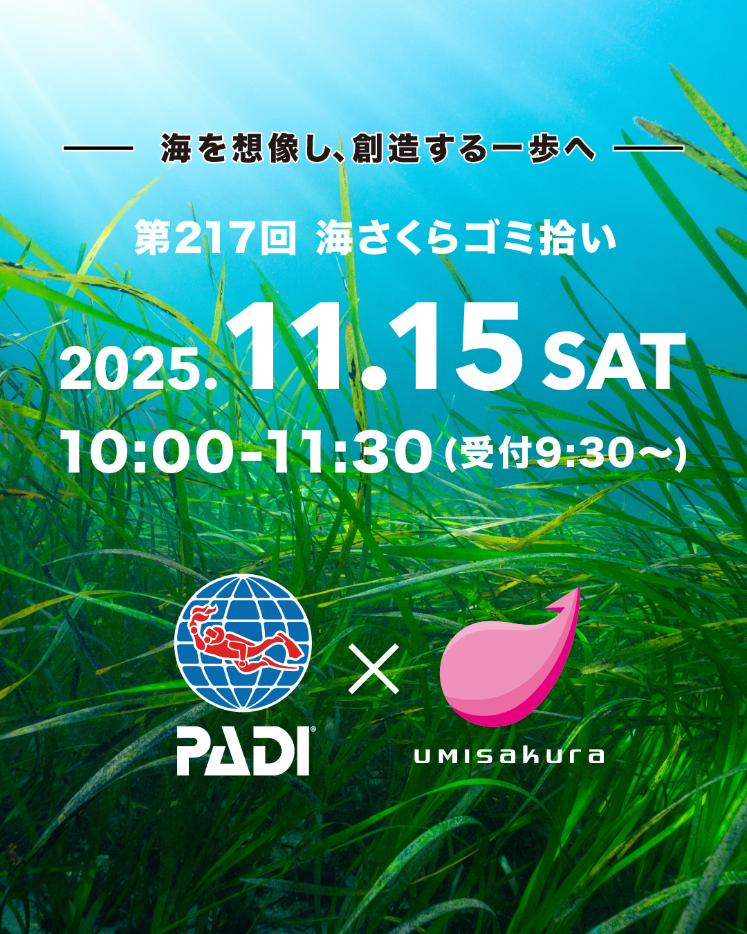PADI × 海さくら （第217回 海さくらゴミ拾い）